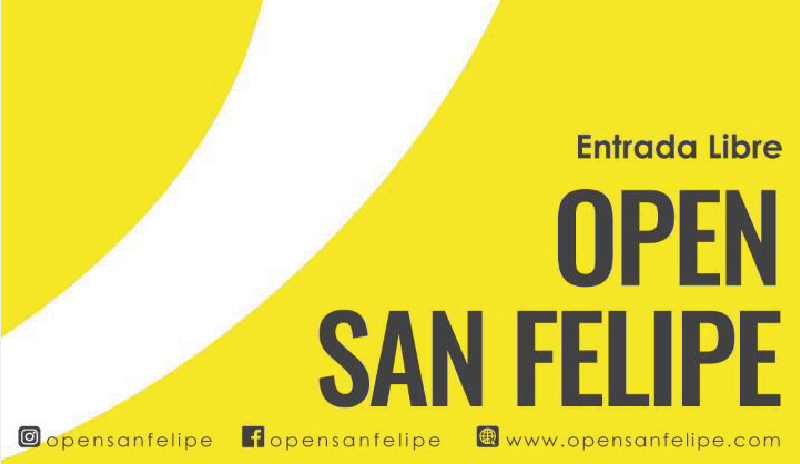 Título del evento sobre fondo amarillo