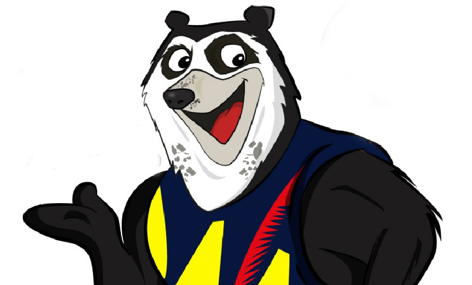 ilustración de un oso con uniforme deportivo