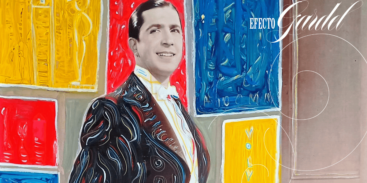 Imagen artística de Gardel