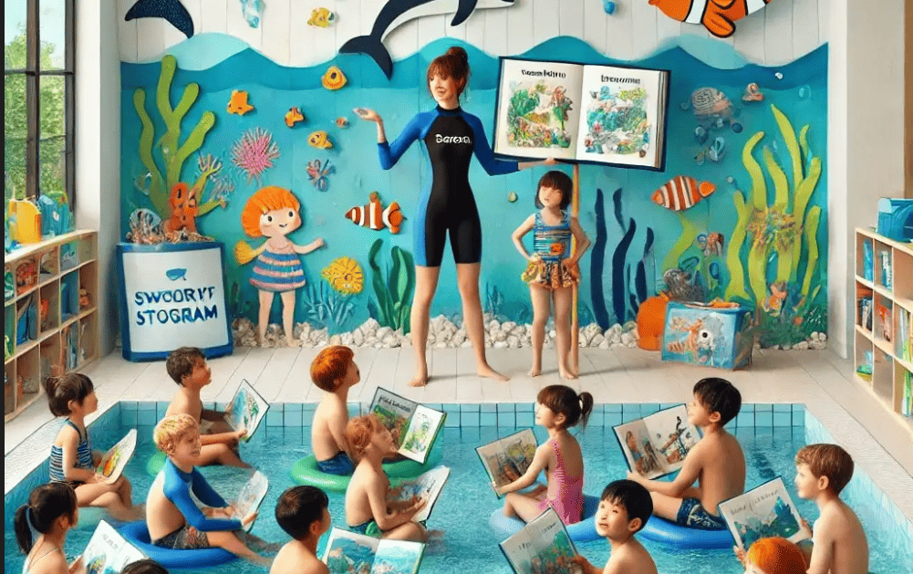 piscina con personas