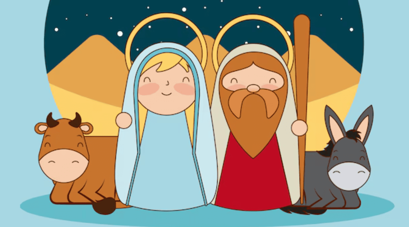 Imagen ilustrada del pesebre