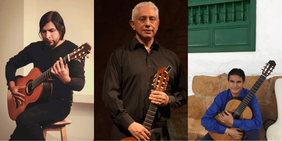Fotografía de intérpretes de guitarra clásica.