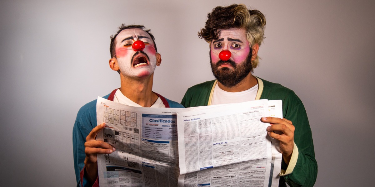 Personajes de comedia clown.