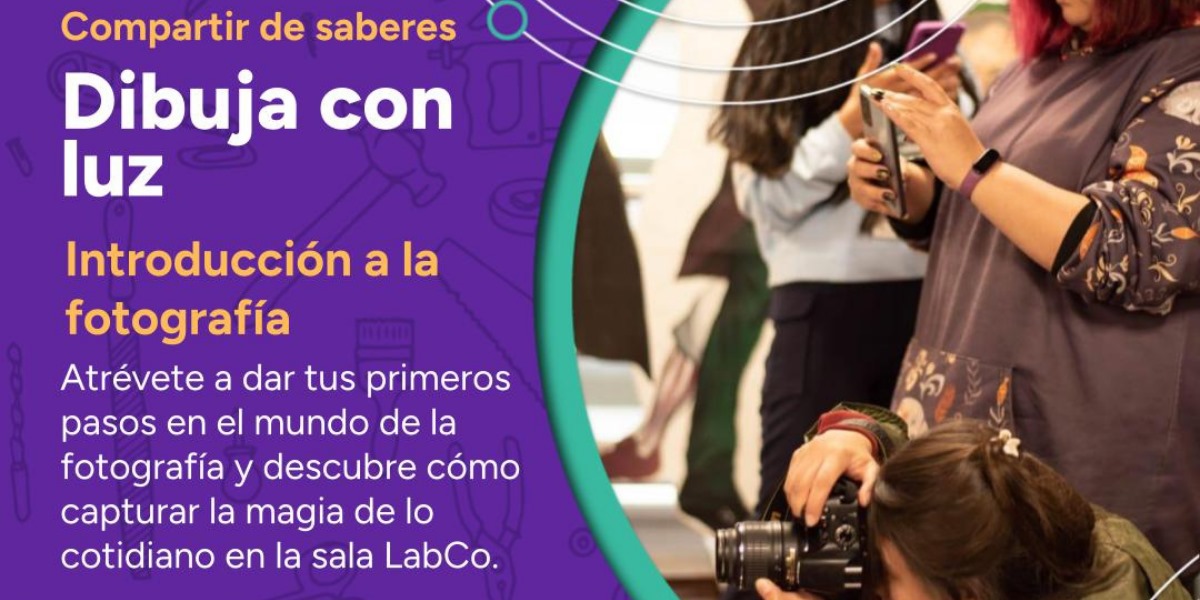 Afiche de dibuja con luz.