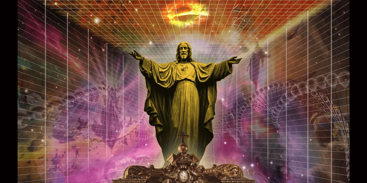 Imagen de Jesús sicodélico.