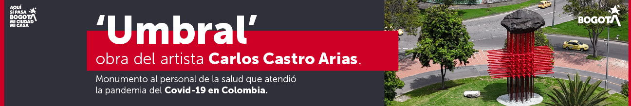 monumento ‘Umbral’, obra del artista bogotano Carlos Castro Arias