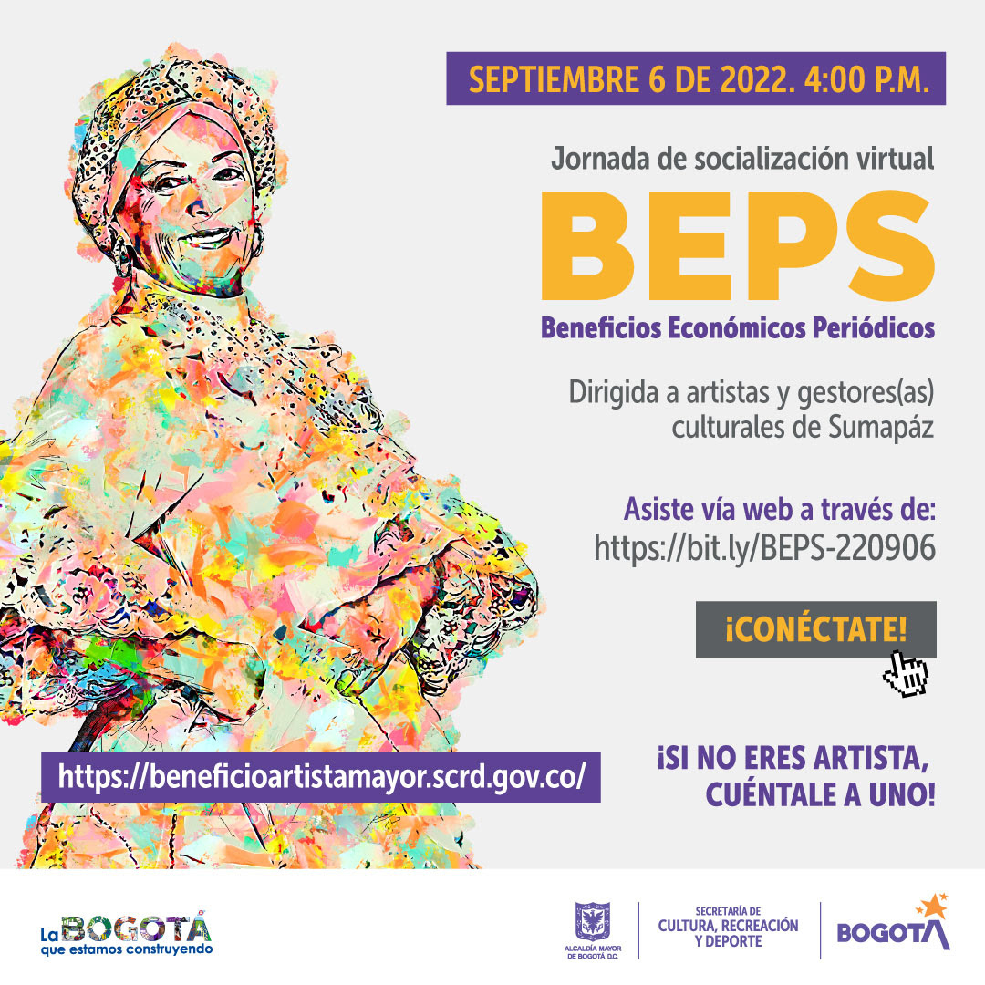 Ilustración de mujer afro mayor con texturas en color. Pieza informativa del evento. 
