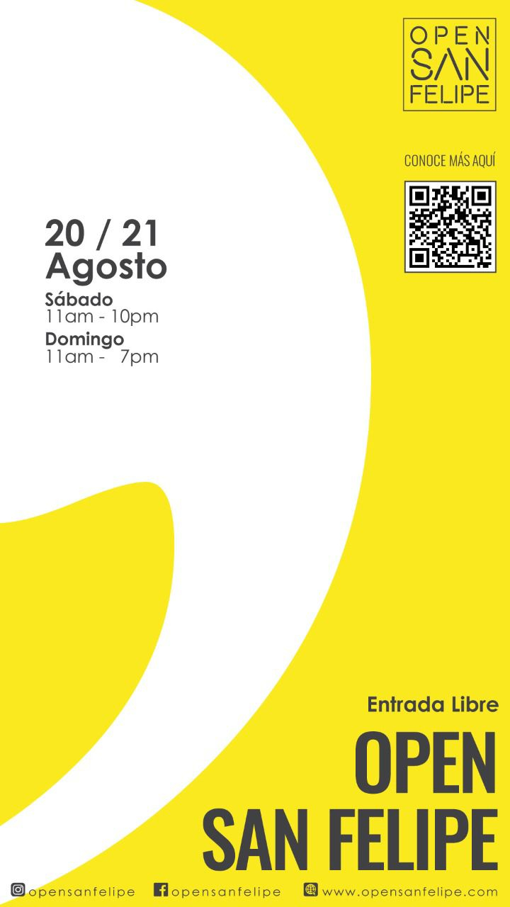 Flayer del evento. Contiene código QR en la parte superior.