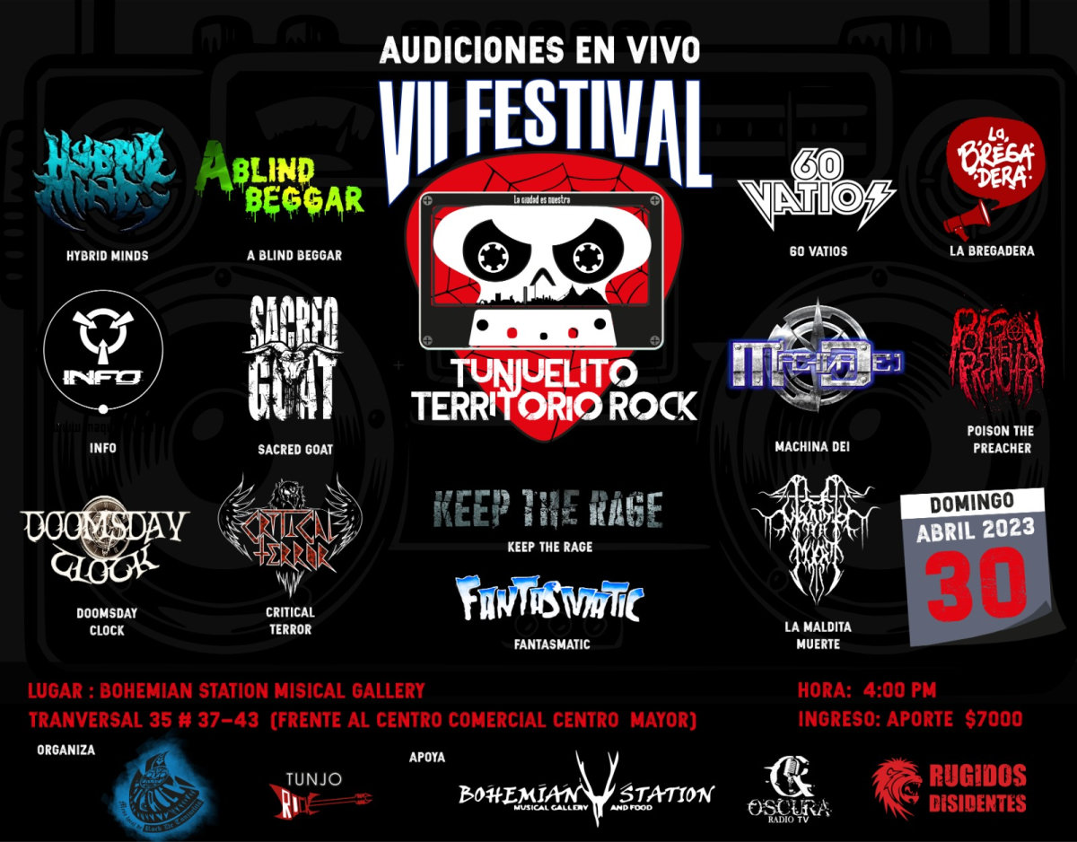 Flyer Audión de rock Tunjuelito