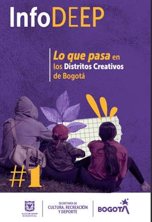 Diseño con texto InfoDeep: Lo que pasa en los Distritos Creativos de Bogotá #1