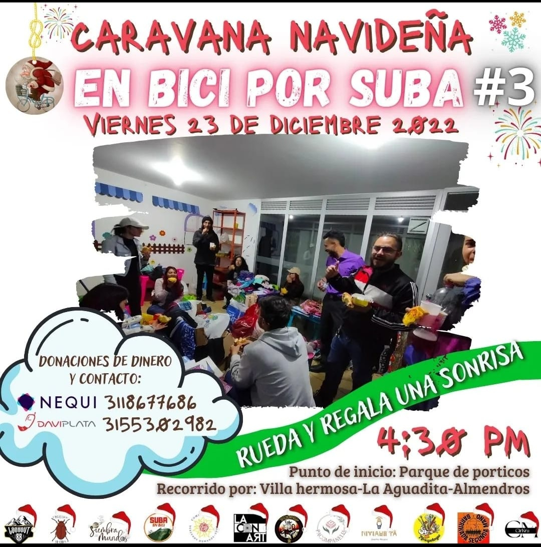 Caravana navideña en bici por Suba