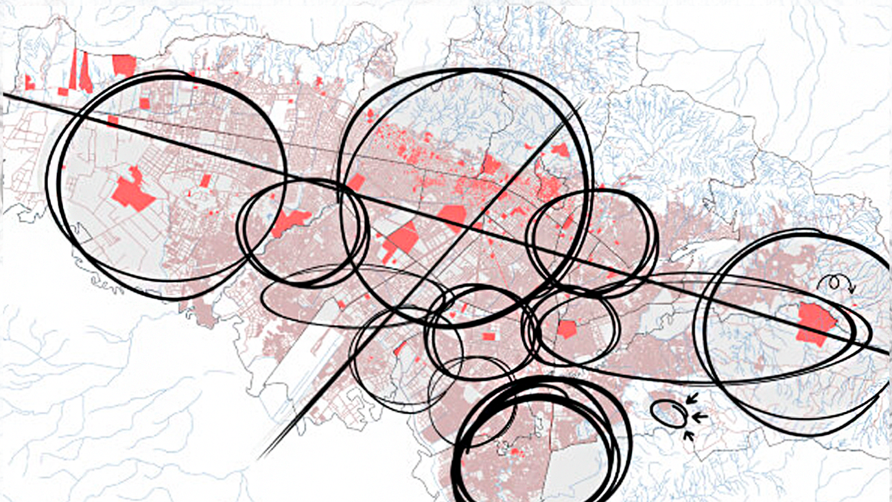 Ilustración del mapa de Bogotá 