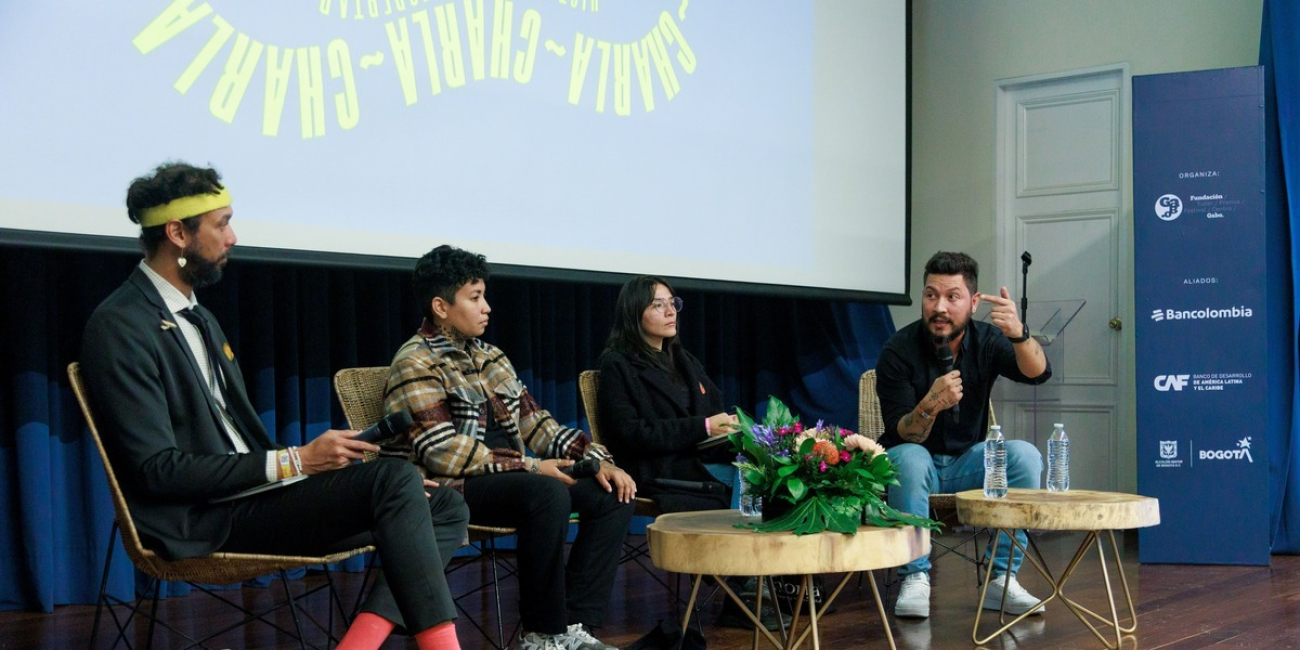 Panelistas en charla del festival Gabo 2024