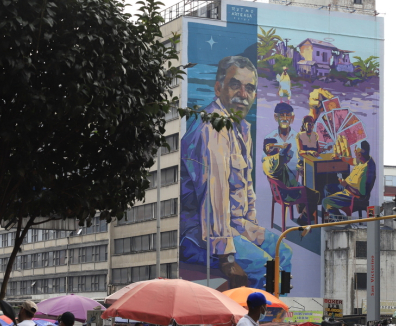 Mural Gabriel García Márquez en San Victorino