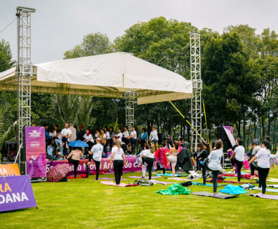 personas en festival calma al aire libre