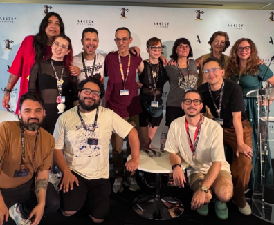 personas de la industria del cine posando