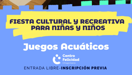 Afiche de juegos acuáticos.