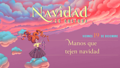 Afiche manos que tejen.