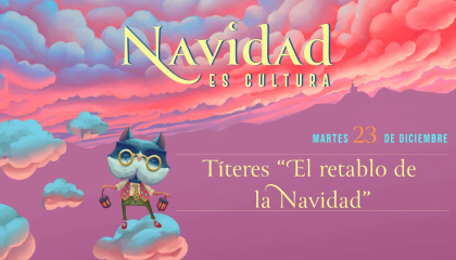 Afiche de el retablo de la navidad.