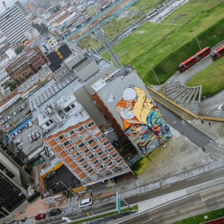 Foto panorámica del centro de Bogotá