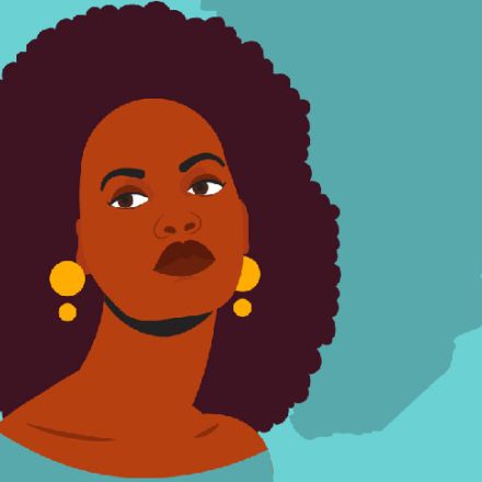 Ilustración mujer afrodescendiente