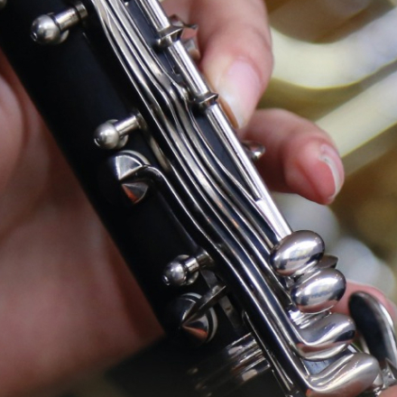 Flauta en primer plano