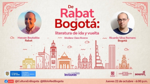 Afiche evento De Rabat a Bogotá: literatura de ida y vuelta