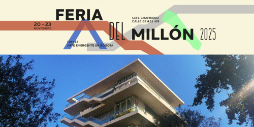 Fotografía del centro felicidad chapinero con el banner de la feria del millón