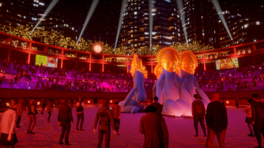 Render de “La casa común”, evento inaugural en la Plaza Cultural La Santamaría.