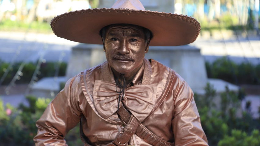 Artista escénico de la carrera séptima en Bogotá