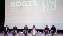 Foto de rueda de prensa de BOG25 Bienal de arte